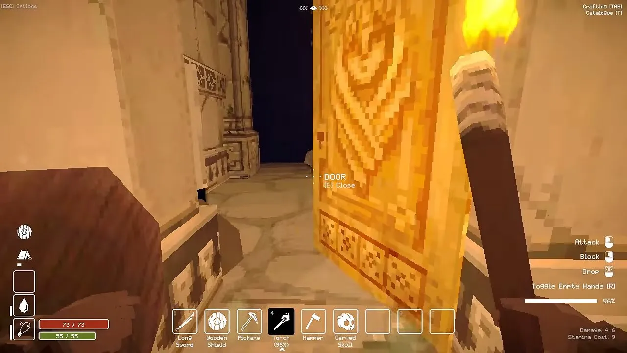 Deep Dish Dungeon table puzzle: the golden door that opens once all three meals are on the table